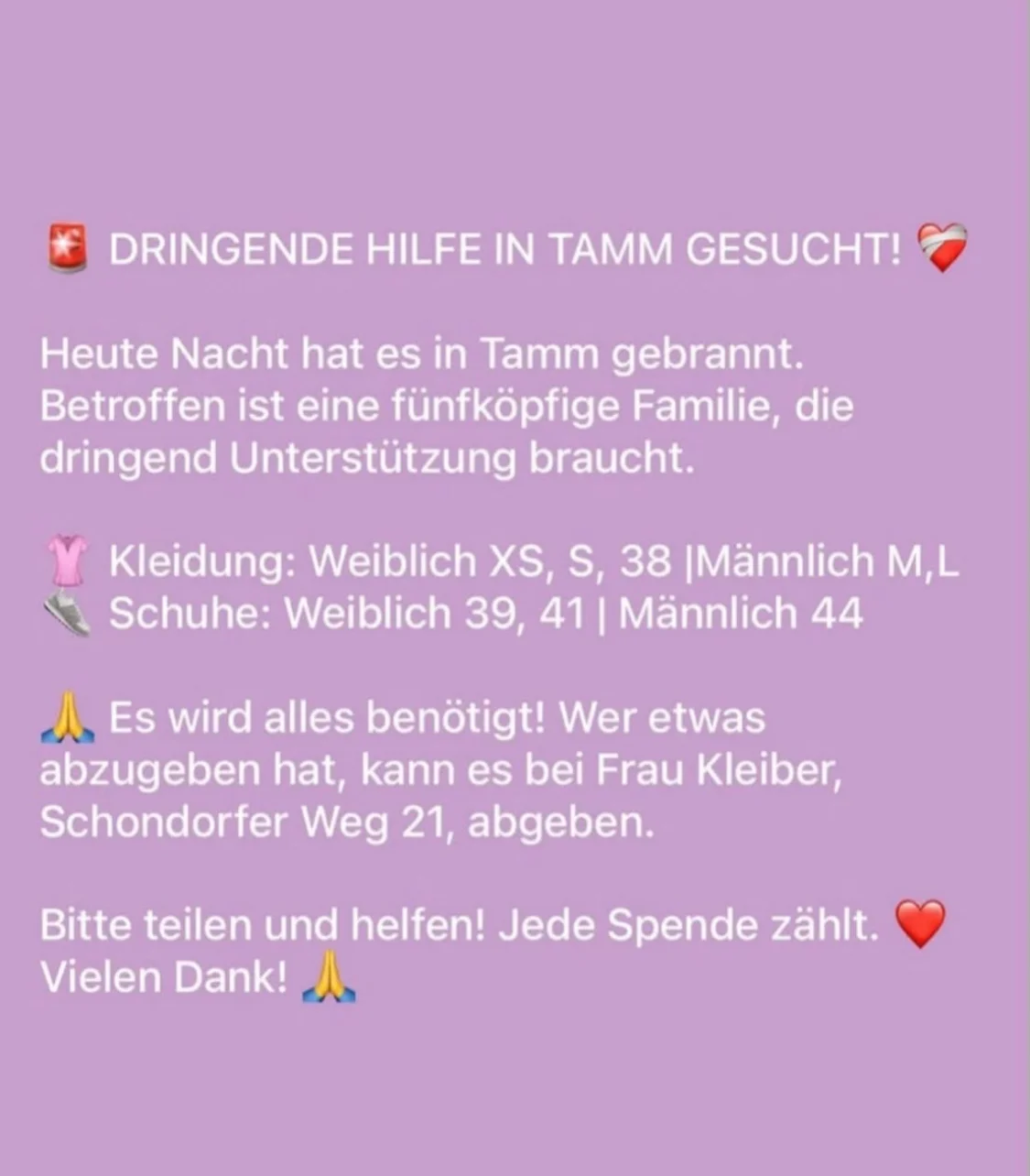 Foto der Galerie: Infos zu Kleiderspenden für HLG-Familie