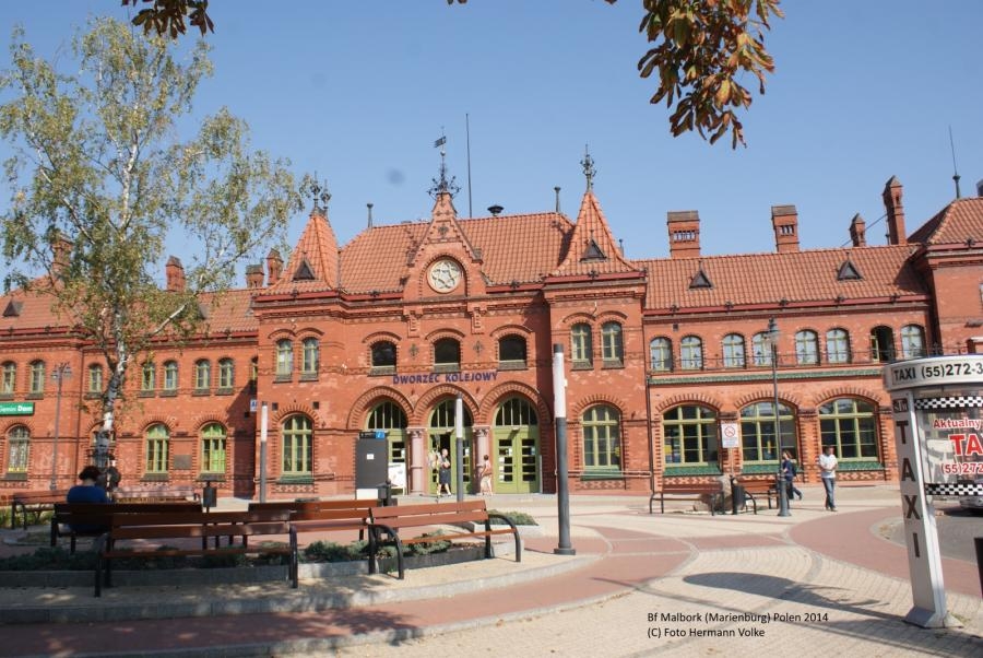 Bahnhof Malbork (Marienburg) Polen  2014