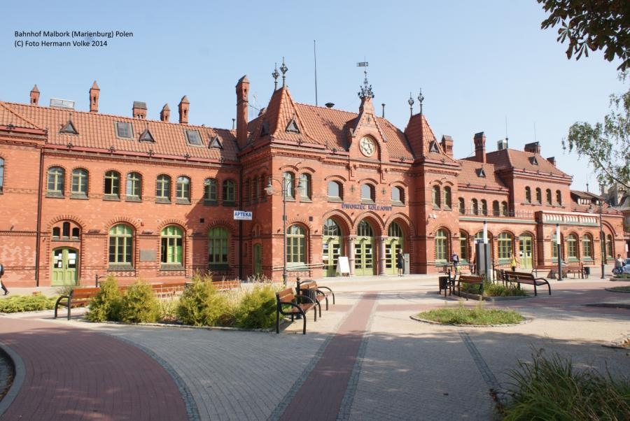 Bahnhof Malbork (Marienburg) Polen  2014