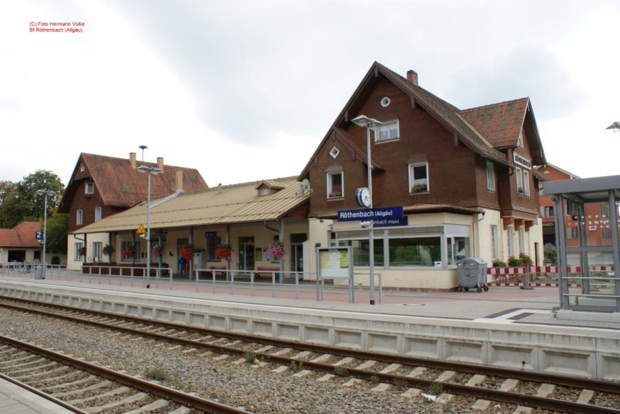 Bf Röthenbach (Allgäu) Allgäubahn, Gleisseite