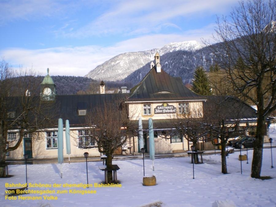 Bf Schönau/Königssee an der  ehemaligen Bahnlinie von Berchtesgaden