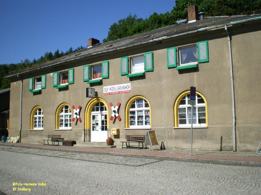 Bf Stolberg / Harz,  mit einer sehenswerte Eisenbahn Ausstellung