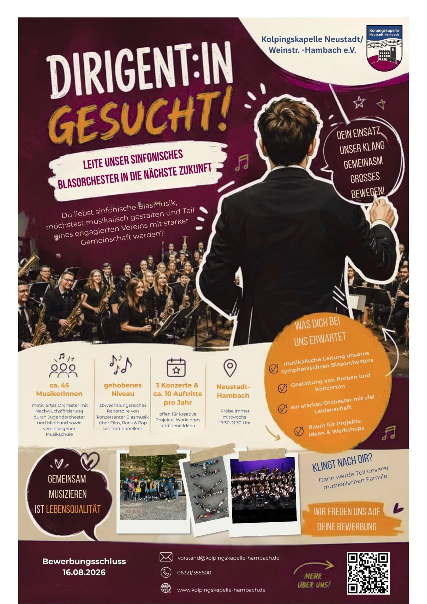 Dirigent gesucht_Kolpingskapelle Hambach e.V.