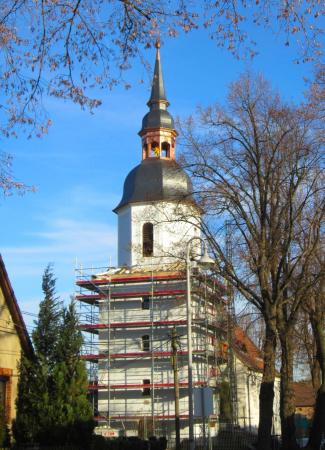 Wiederaufbau des Kirchturms Dörrwalde