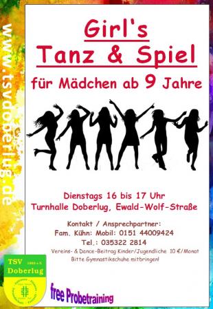 Vorschaubild Sportgruppe Girl&#039;s Dance &amp; Spiel beim Turn- und Sportverein Doberlug e.V.