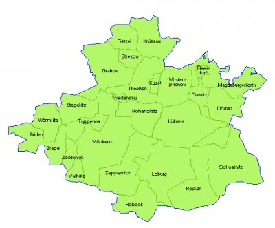 Karte der Stadt Möckern