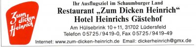 Vorschaubild Hotel/ Restaurant/ Biergarten/ Wohnmobilstellplatz “ Zum Dicken Heinrich “