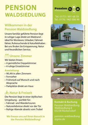 Pension Waldsiedlung Flyer