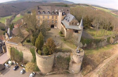 Schloss Dhaun - Luftbildaufnahme