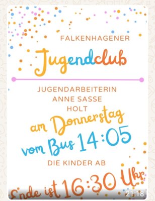 Jugendclub am Donnerstag