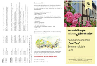 Veranstaltungskalender 2025 - Teil 1
