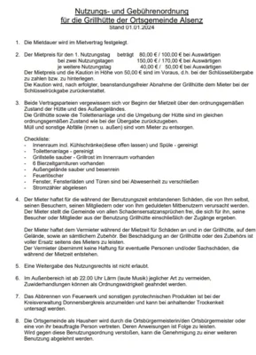 Nutzungs - und Geb&uuml;hrenordnung - Grillh&uuml;tte Alsenz - Stand 01-2024
