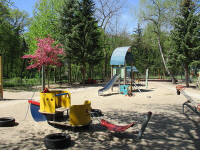Der Spielplatz der Kita Parkspatzen direkt am Stadtpark