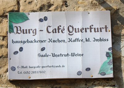 Das Café befindet sich auf dem Gelände der Burg Querfurt