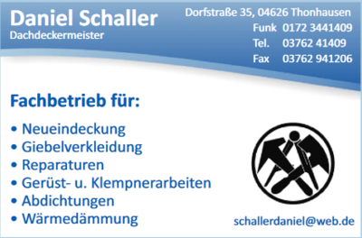 Vorschaubild Dachdeckermeister Daniel Schaller