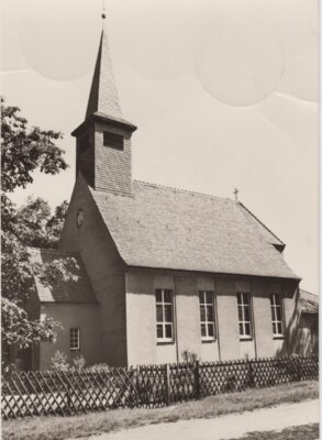 Ansicht der Kirche Hangelsberg im Jahr 1968