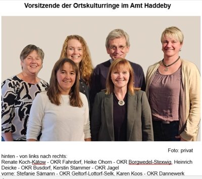 Vorschaubild Die Vorsitzenden der Ortskulturringe im Amt Haddeby