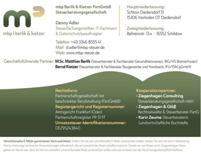 Vorschaubild mbp Berlik & Kietzer PartGmbB Steuerberatungsgesellschaft