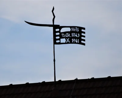 Wetterfahne auf dem jetztigen Standort Feuerwehrhaus