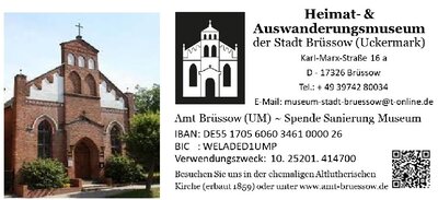 Vorschaubild Heimat - & Auswanderungsmuseum der Stadt Brüssow (Uckermark)