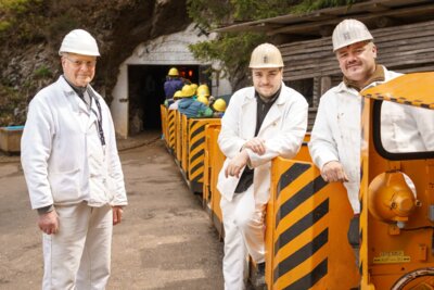 Besucherbergwerk mit Grubenbahn