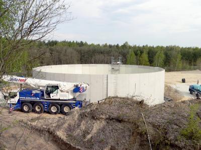 Biogasanlage am Lausitzring wächst in die Höhe 