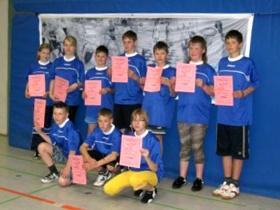 3. Platz  bei der Staffelserie „Sport, Spiel, Spaß“ in der Elsterlandhalle  (Bild vergr&ouml;&szlig;ern)