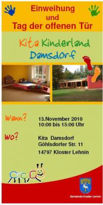 Tag der offenen Tür und Einweihung - Kita Kinderland in Damsdorf (Bild vergrößern)