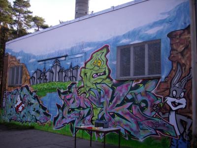 Foto zur Meldung: Graffiti-Art in der Grundschule Fichtenwalde
