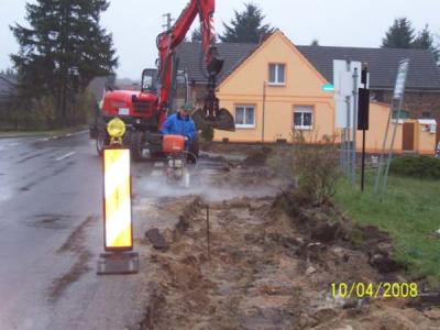 Straßenausbaumaßnahme im Ortsteil Walddrehna Poststraße (Bild vergrößern)