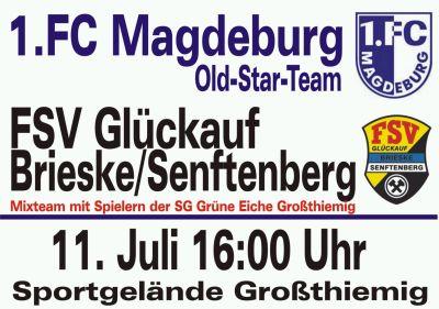 Großthiemig feiert - Fussballherzen schlagen höher - 1. FC Magdeburg in Großthiemig (Bild vergrößern)