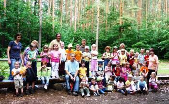 Kita „Kinderland“ Damsdorf besucht das Waldsportfest in Lehnin (Bild vergrößern)