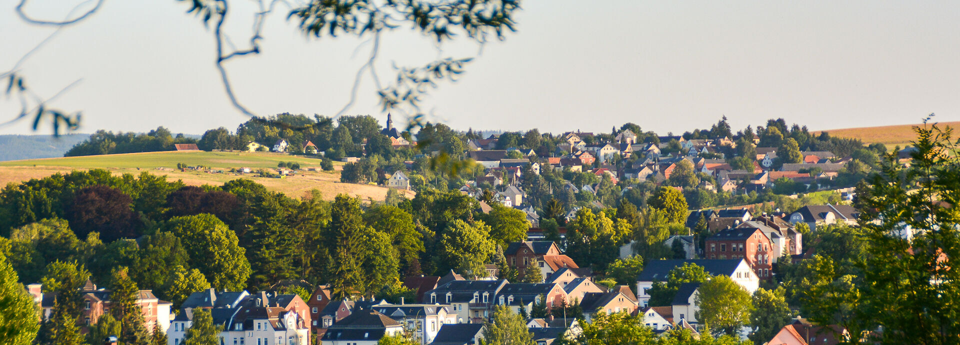Blick nach Culitzsch mit Kirche