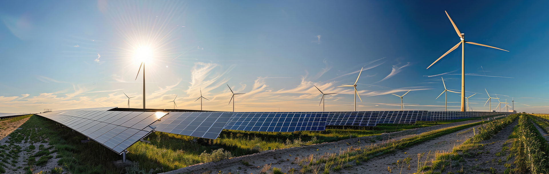 Erneuerbareenergie in Landschaft