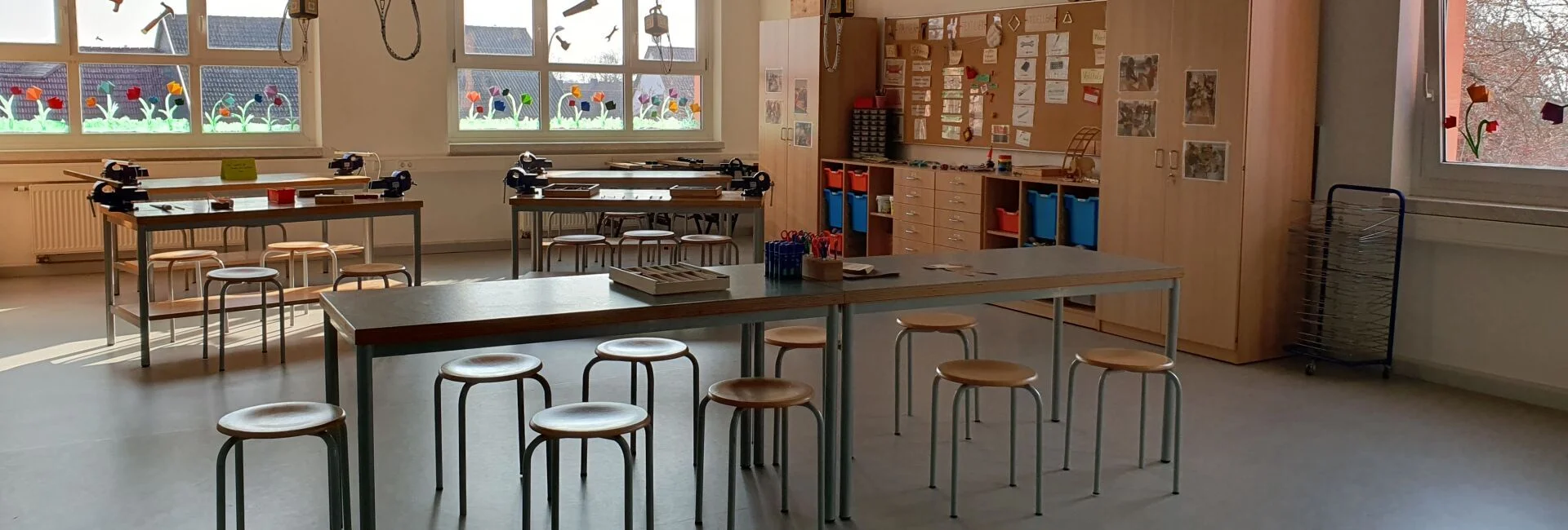 Blick in den Werkraum der Grundschule Kirchheilingen