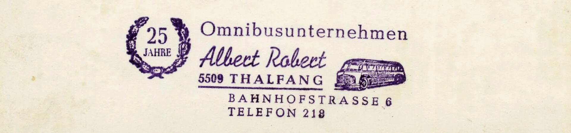 ROBERT-Reisen 25 Jahre Stempel