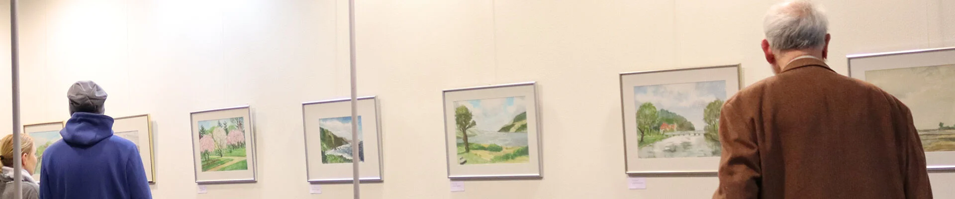 Die Ausstellung zeigt Landschaftsquarelle von Konrad Schwabe.