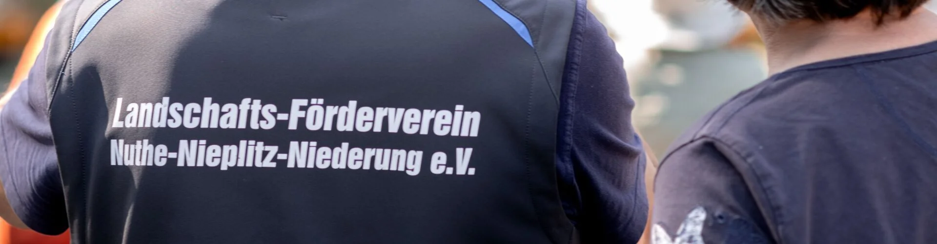 Schriftzug Landscahfts-Förderverein Nuthe-Nieplitz-Niederung e.V. auf Weste
