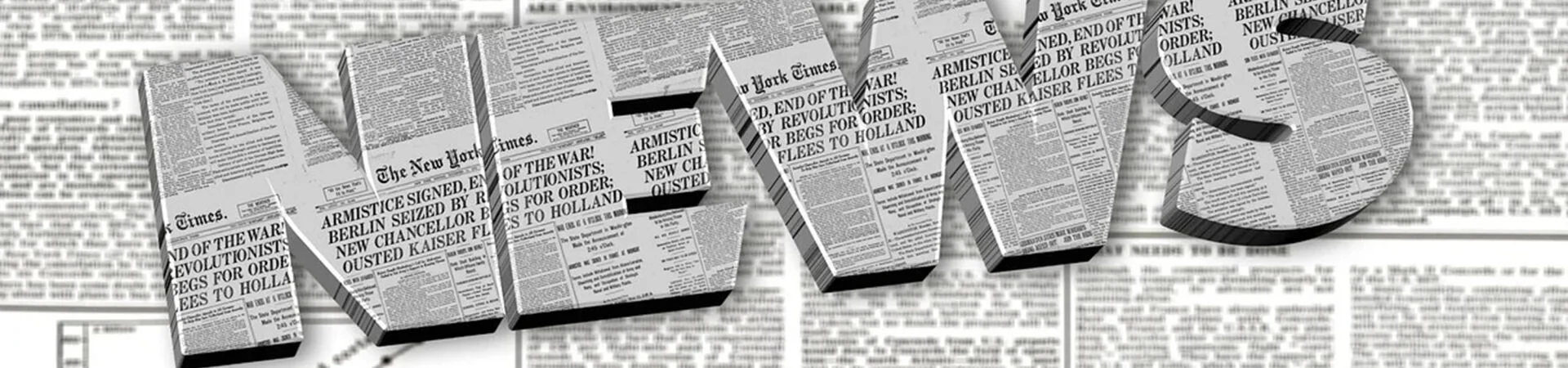 Aufschrift "News" gemacht aus Zeitungsartikeln