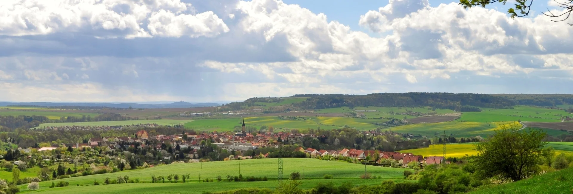 Blick von der Wilhelmshöhe auf die Stadt Bürgel
