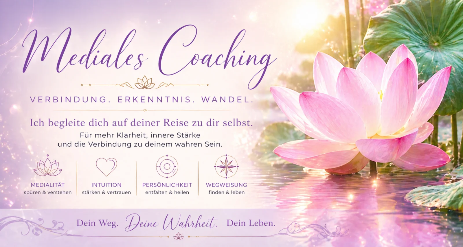 Banner Lotus mit Text
