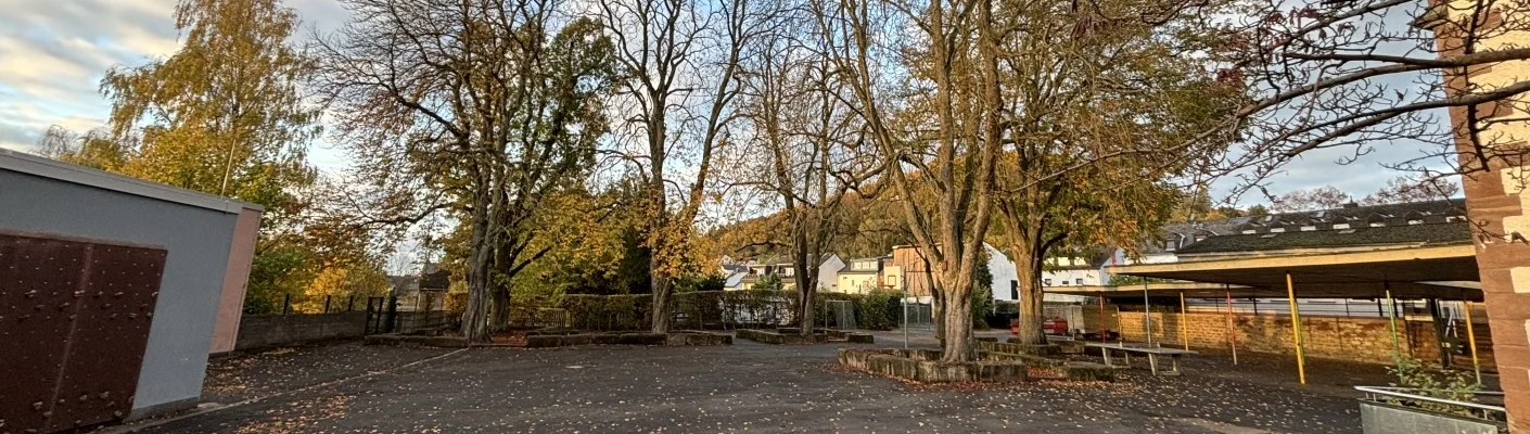 Schulhof Herbst