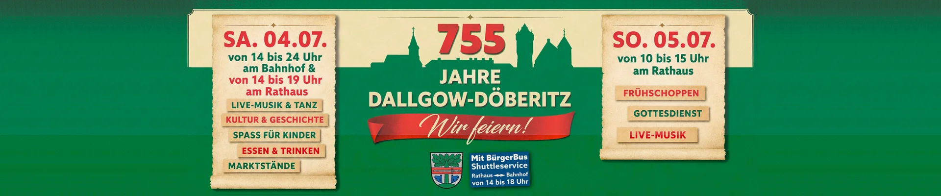 755 Jahre Dallgow-Döberitz - Wir feiern!