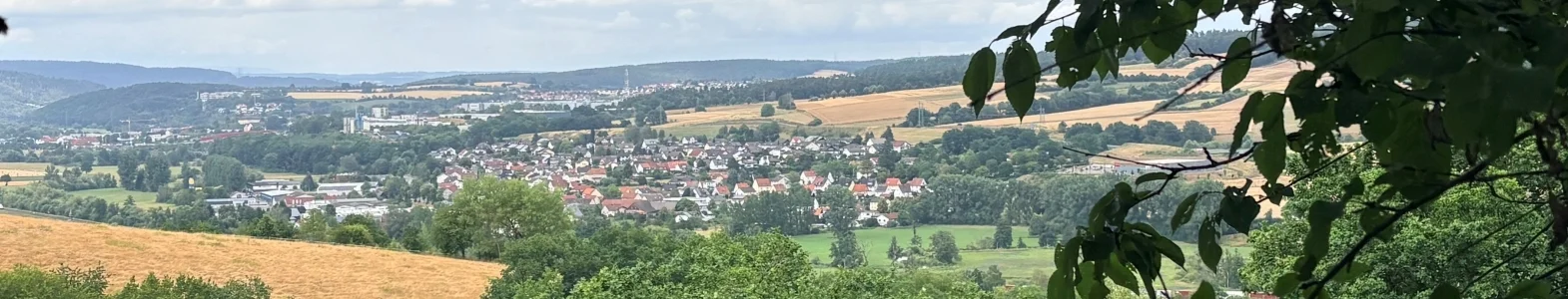Blick nach Unterhaun und Bad Hersfeld