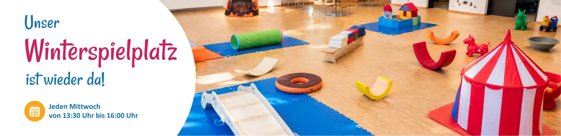 Der Winterspielplatz im Mütter- und Familienzentrum ist wieder da
