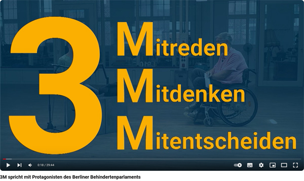 Titelbild der Talkshow 3M des Berliner Behindertenverbandes e. V.