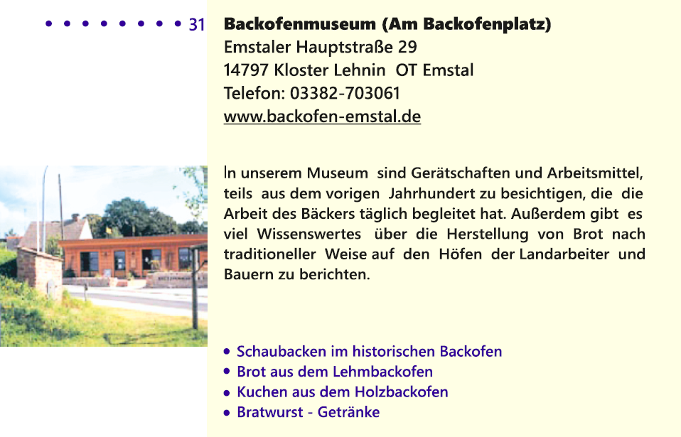 Backofenmuseum Emstal