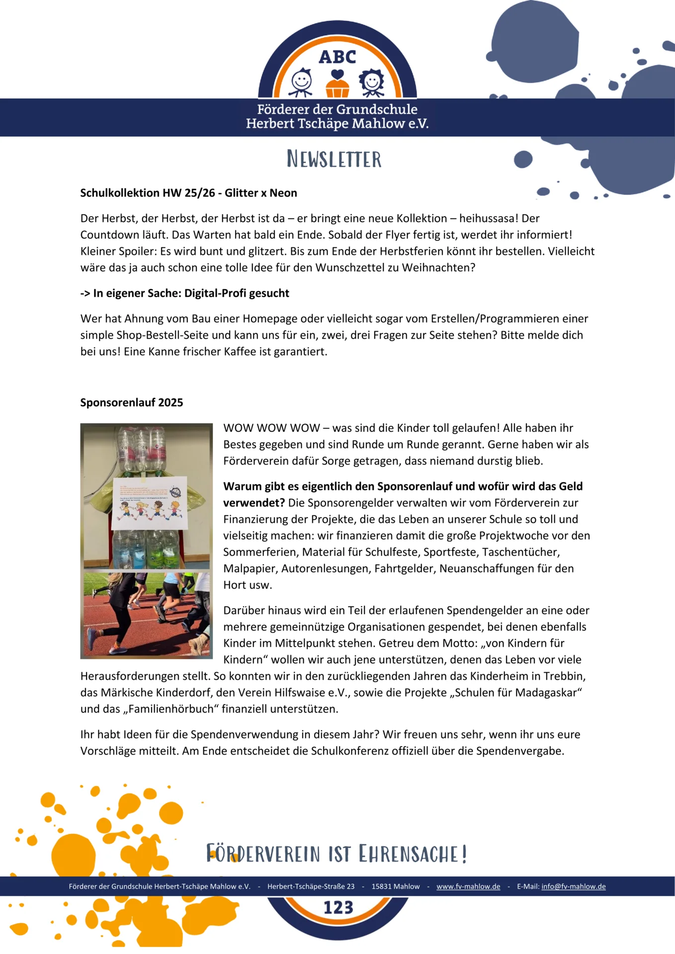 Newsletter Förderverein 2025