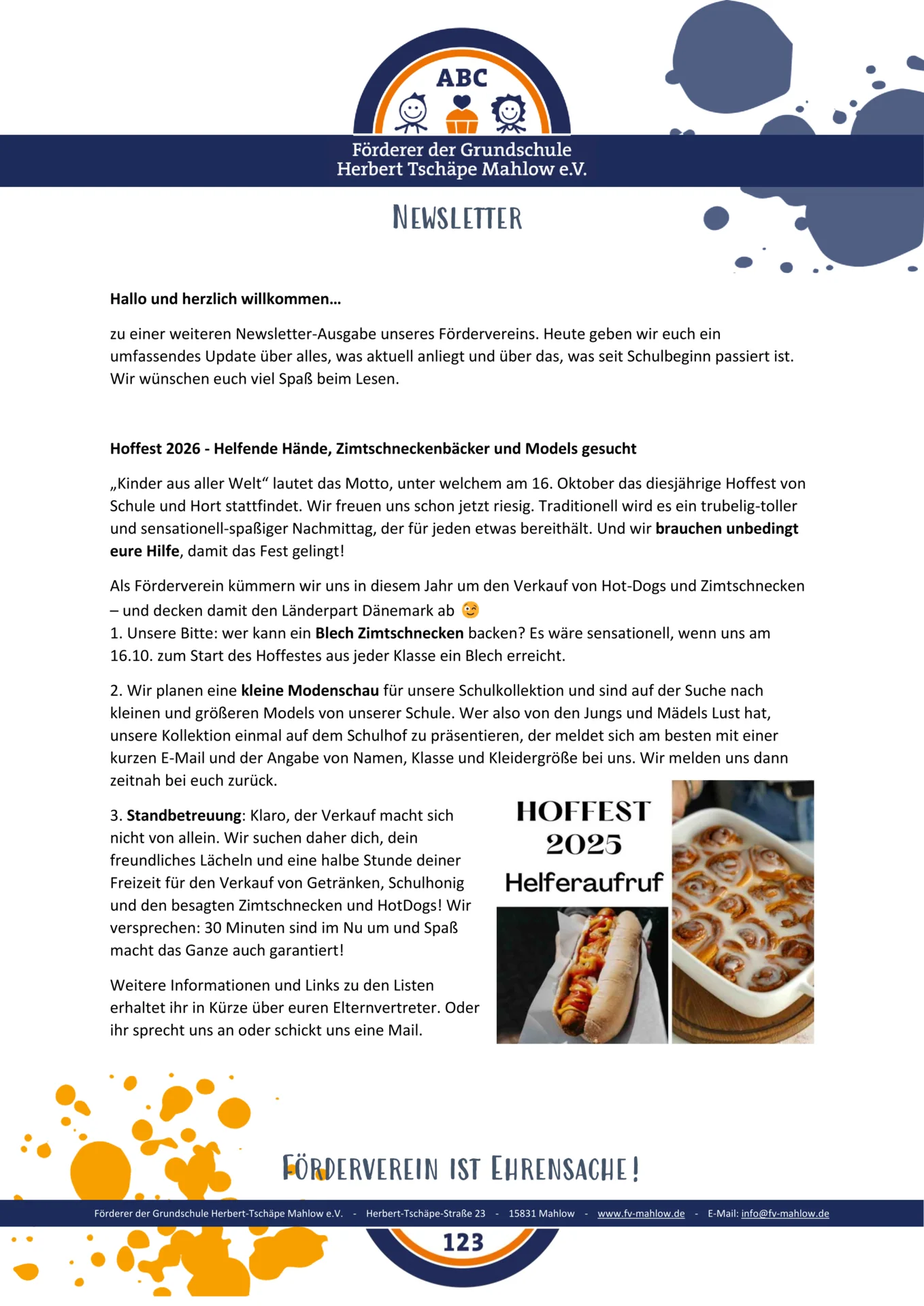 Newsletter Förderverein 2025