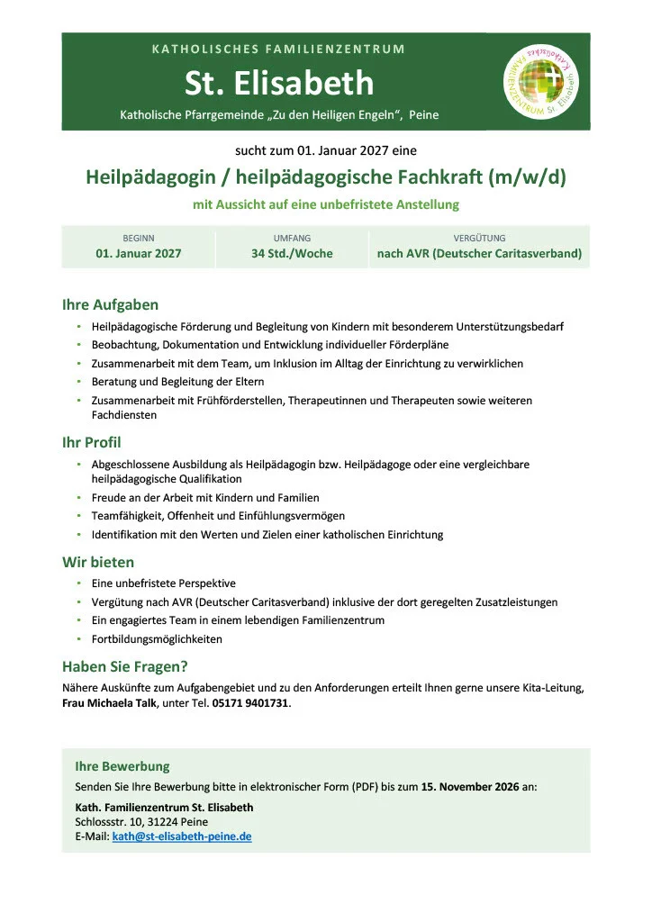 Stellenanzeige